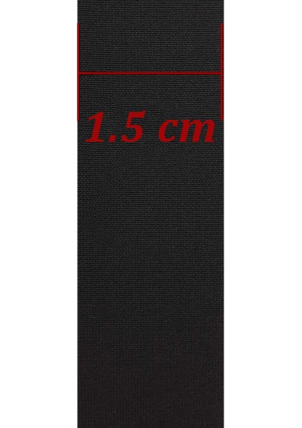 Lastik Paça Lastiği 1.5 cm 10 mt - Siyah