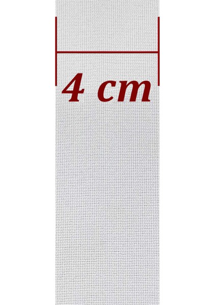 Lastik Paça Lastiği 4 cm 10 mt - Beyaz