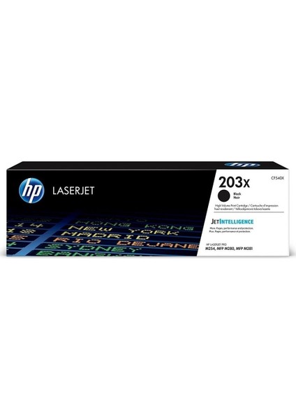 (203x) CF540x Siyah Orjinal Toner Yüksek Kapasite M254DNW