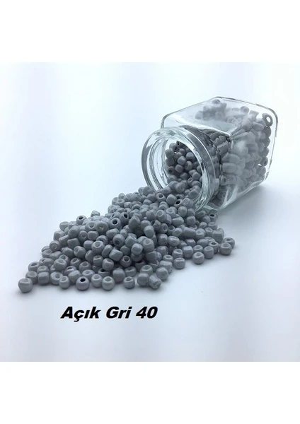 Erdal Ticaret Kum Boncuk (0,5 Mm-1 Paket 100GR) Açık Gri 40