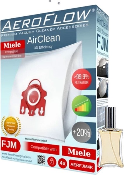 Miele Uyumlu Solaris Electro Plus Süpürge Toz Torbası 4lü Paket