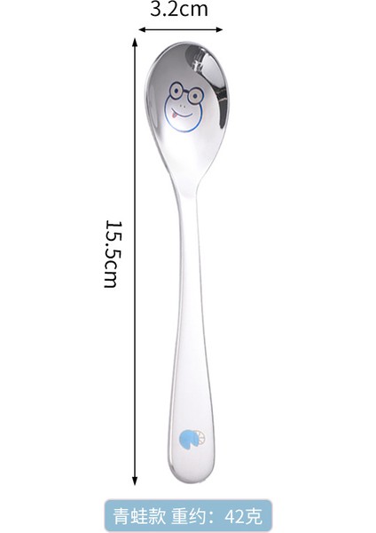 304 Paslanmaz Çelik Karikatür Desenli Ek Kaşık - Gümüş (Yurt Dışından)