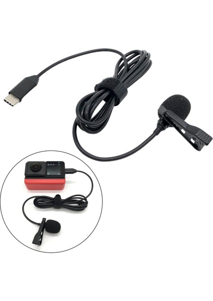 INSTA360 One R Için Klip Audio Mic Kamera Röportaj Videosu Lavalier Lapel Mikrofon Type C (Yurt Dışından)