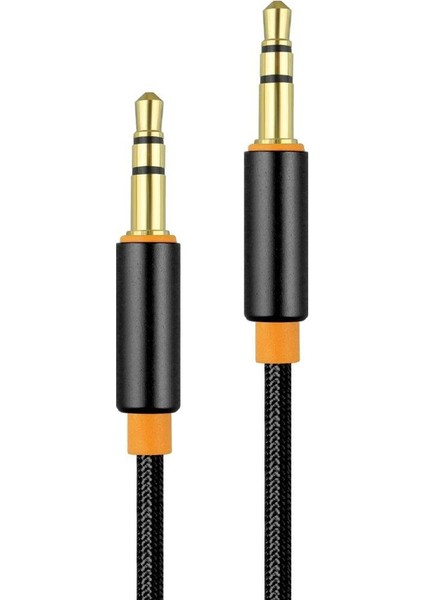 Aux Kablosu Universal Ja-05 Convey 3.5mm 1 Metre Siyah