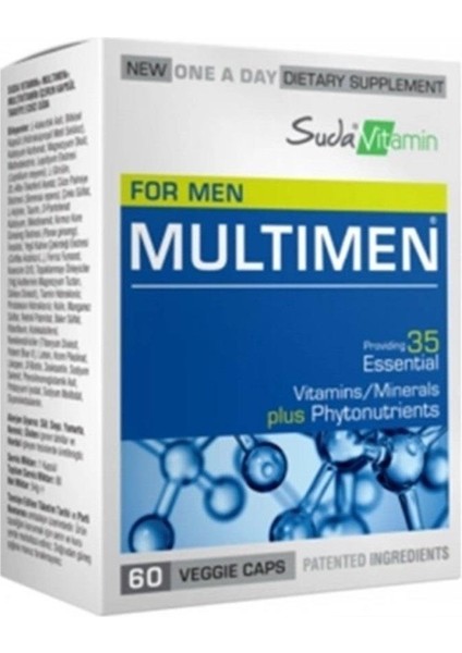 Vitamin Multimen Mens Multivitamin 60 Bitkisel Kapsül (SVM101)