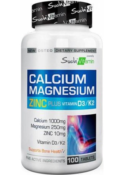 Vitamins Calcium Magnesium Zinc Plus 100 Tablet (SVM101)