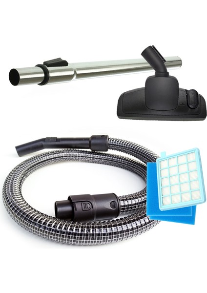 Philips Fc 9540 Çelik Telli Hortumu Başlık Boru Filtre Seti