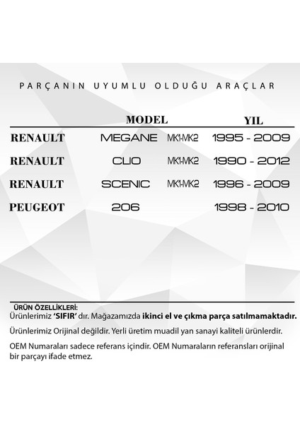 Renault Megane Clio Scenic, Peugeot 206 Için Sunroof Motor Dişlisi