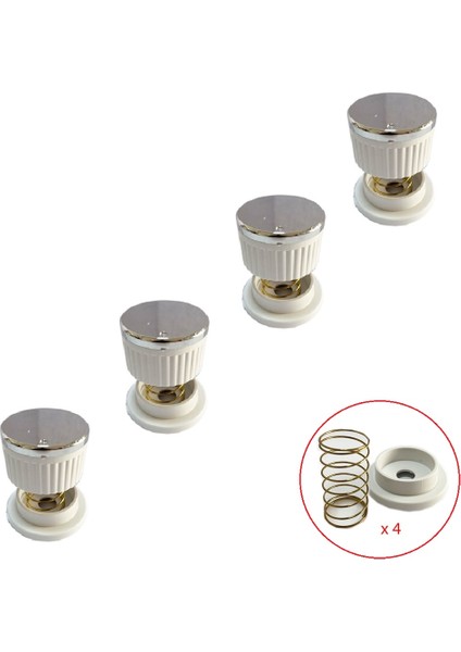 Arçelik Düğme 4 Lü Takımı Ankastre Set Üstü Ocak Düğmesi Beyaz Yaylı Görselle Eşleştiriniz