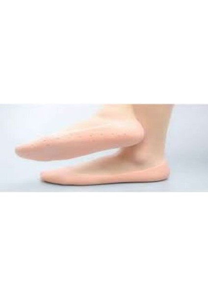 Silikon Ayak Topuk Çorabı Patik Ten Rengi