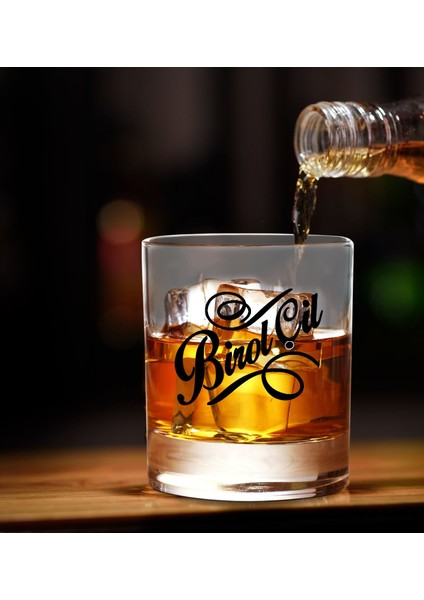 Gift Kişiye Özel Isimli Vip Ahşap Tabaklı Viski Bardağı ve 6’lı Doğal Granit Viski Taşı Sunum Seti - Model 5