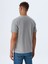 Erkek Sıfır Yaka Basıc Kısa Kol Regular Gri T-shırt 3