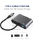 Macbook Uyumlu Type-C To USB 3.0 1080P Hd 4K HDMI VGA Pd Aux Ses Girişli Çevirici Hub Adaptör 2