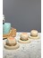 Pastel Serisi Tepsili Üçlü Mumluk 1