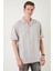 Oversize Fit Kısa Kollu Tek Cepli Apaş Yaka Gömlek Erkek GÖMLEK CF21194664 2
