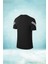 Büyük Beden Erkek Siyah Dri-Fit Kumaş Bisiklet Yaka Kısa Kol Günlük Rahat T-Shirt (4xl- 10XL) 2
