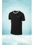 Büyük Beden Erkek Siyah Dri-Fit Kumaş Yuvarlak Yaka Şık Konforlu T-Shirt (4xl- 10XL) 1