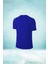 Erkek Mavi Dri-Fit Kumaş Baskısız Yuvarlak Yaka Kısa Kol T-Shirt S-3xl 2