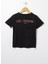 Baskili Siyah Kiz Çocuk T-Shirt 222 Lcg 242005 Neon Siyah 1