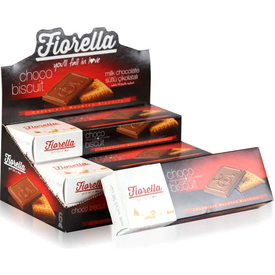 Fiorella Chocobiscuit Sütlü Çikolatalı Bisküvi 102 Gr. 6 Adet (1 Kutu)
