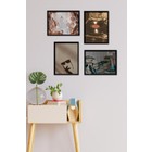 Plak 4 Parça Çerçeve Görünümlü Set Tablo