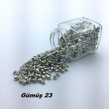 Erdal Ticaret Kum Boncuk (0,5 Mm-1 Paket 100GR) Gümüş 23