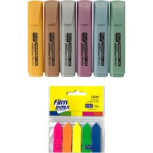 Kraf Fosforlu Kalem Metalik Renkler  6 Renk  + Film Index