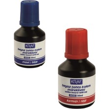 Kraf Tahta Kalem Mürekkebi 30ML Mavi ve Kırmızı