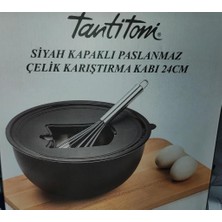 Tantitoni Siyah Karıştırma Kabı 24 cm