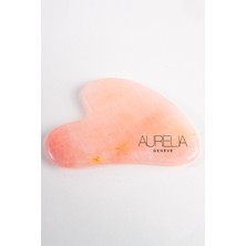 Aurelia Rose Quartz Gua Sha Crystal -  Heart -  Gua Sha Taşı - Pembe Kuvars