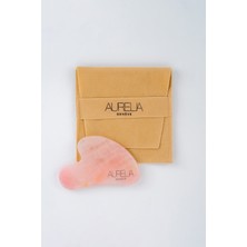 Aurelia Rose Quartz Gua Sha Crystal -  Heart -  Gua Sha Taşı - Pembe Kuvars