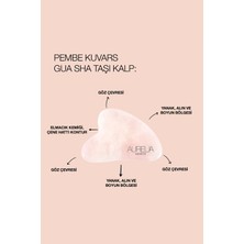 Aurelia Rose Quartz Gua Sha Crystal -  Heart -  Gua Sha Taşı - Pembe Kuvars