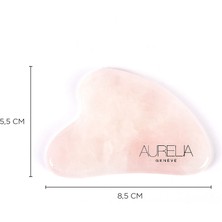 Aurelia Rose Quartz Gua Sha Crystal -  Heart -  Gua Sha Taşı - Pembe Kuvars