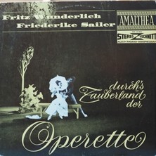 Kupon Fritz Wunderlich, Friederike Sailer,durch´s Zauberland Der Operette,almanya Baskı,lp