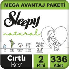 Sleepy Natural Bebek Bezi Mega Avantaj Paketi 2 Numara 3-6 Kg 336 Adet
