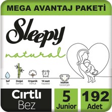 Sleepy Natural Bebek Bezi Mega Avantaj Paketi 5 Numara 11-18 Kg 192 Adet