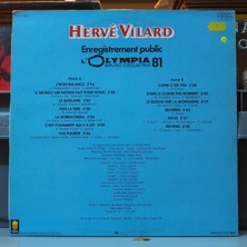 Kupon Hervé Vilard * Enregistrement Public - L'olympia 81,fransız Baskı 1981 Lp