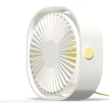 Yue Store 360 Derece Döndürme Rüzgar 3 Hız Mini USB Masaüstü Fan Beyaz (Yurt Dışından)