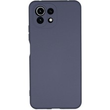 Aqua Aksesuar Xiaomi Mi 11 Lite Kılıf Lansman Içi Kadife Lüx Tasarım Silikon Kapak - Gri