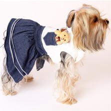 Max Design Pet Ayıcık Elbise - Lacivert Köpek ve Kedi Kıyafeti