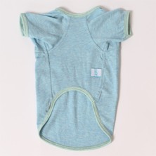 Max Design Simli Yıldızlı Cepli Pet Tshirt - Mavi - Köpek ve Kedi Kıyafeti
