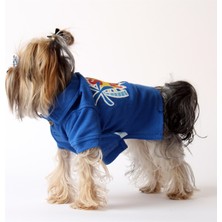 Max Design Lacoste Pet Tshirt (Sun&fun) Mavi-  Köpek ve Kedi Kıyafeti