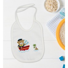 Bk Kids Sevimli Kaptan Tasarımlı Bebek Mama Önlüğü - Model 2