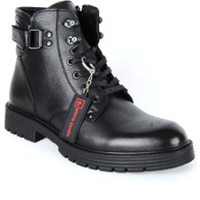 Pierre Cardin 77648 Siyah %100 Deri Kışlık Erkek Bot