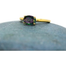 Fasek Gold 2.60CT Lopez Tek Taş 14 Ayar Altın Yüzük-Tek Taş 14 Ayar Altın Yüzük-Mistik Topaz Tek Taş Yüzük -Hediye Tek Taş Yüzük