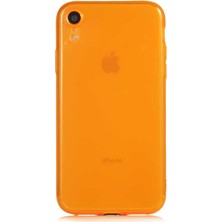Kzy Apple iPhone Xr Kapak Kamera Korumalı Neon Renkli Silikon Kılıf - Neon Turuncu
