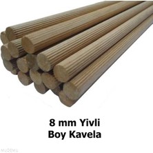 Mudemu 8 mm Boy Kavela Kayın Yivli  25'li Paket