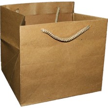 Roco Paper Co. Kraft Karton ''pasta'' Çanta 15*15*15 cm (10'lu Paket)