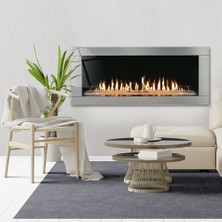 Decorita Cam Tablo | Şömine Görünümlü | 50cm x 120cm