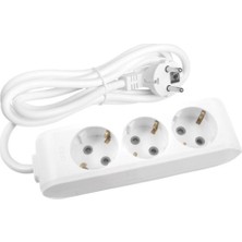 Viko Multi-Let Üçlü Priz Topraklı Çocuk Korumalı Kablolu Grup Priz  03  Metre  Beyaz